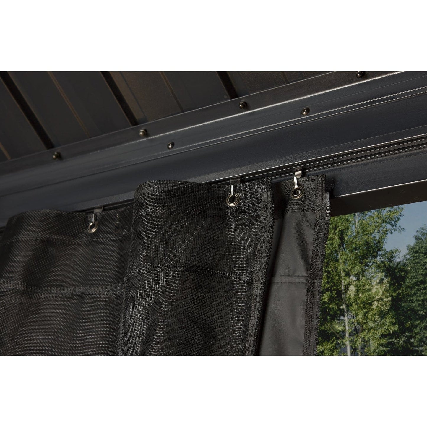 SOJAG Gazebo Accessories Sojag | Cambridge Grey Spun Polyester Curtains 10 ft. x 12 ft. 135-9168822