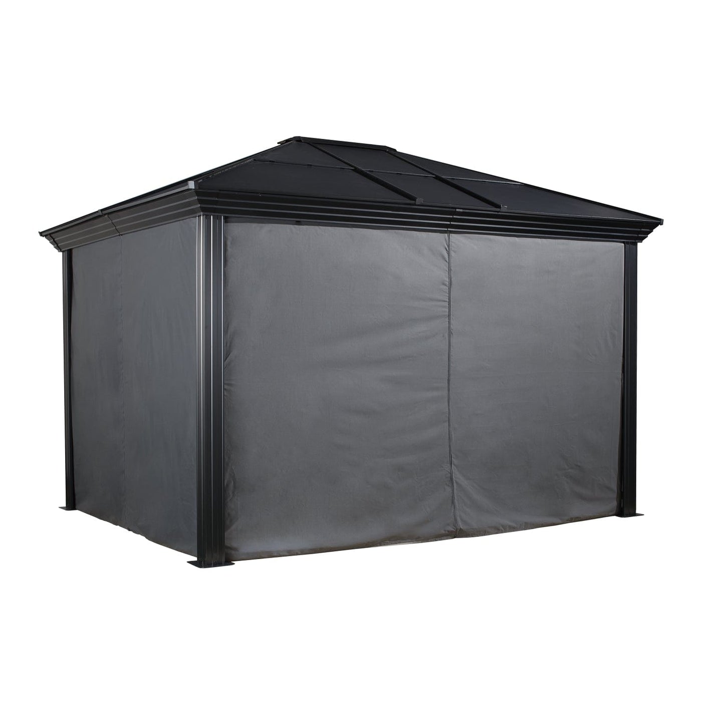 SOJAG Gazebo Accessories Sojag | Cambridge Grey Spun Polyester Curtains 10 ft. x 12 ft. 135-9168822