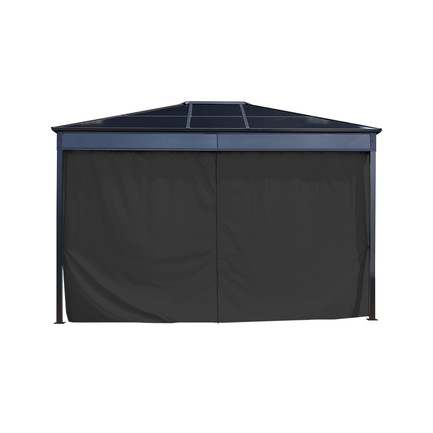 SOJAG Gazebo Accessories Sojag | Diani Black Polyester Curtains 10 ft. x 12 ft. 135-9168853
