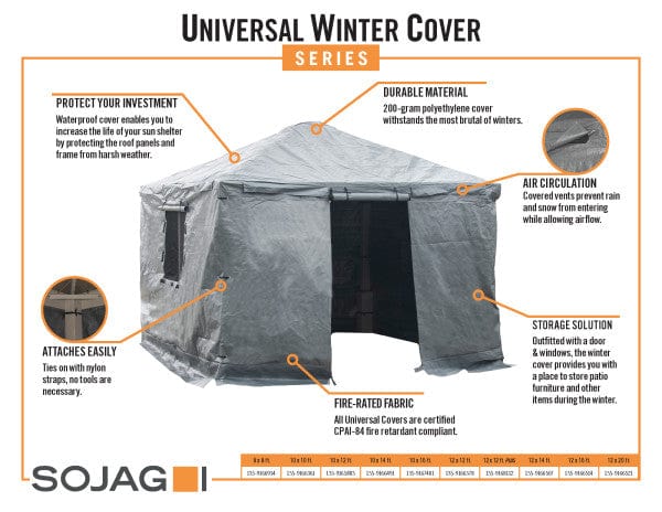 Sojag Gazebo Accessories Sojag | Universal Winter Gazebo Cover Plus 12x12 ft 135-9168112