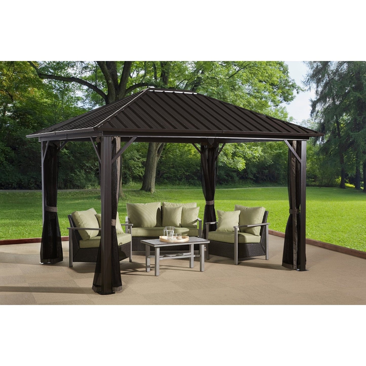 SOJAG Gazebo Sojag | Genova 10 ft. x 12 ft. Gazebo Steel Roof 500-9165258