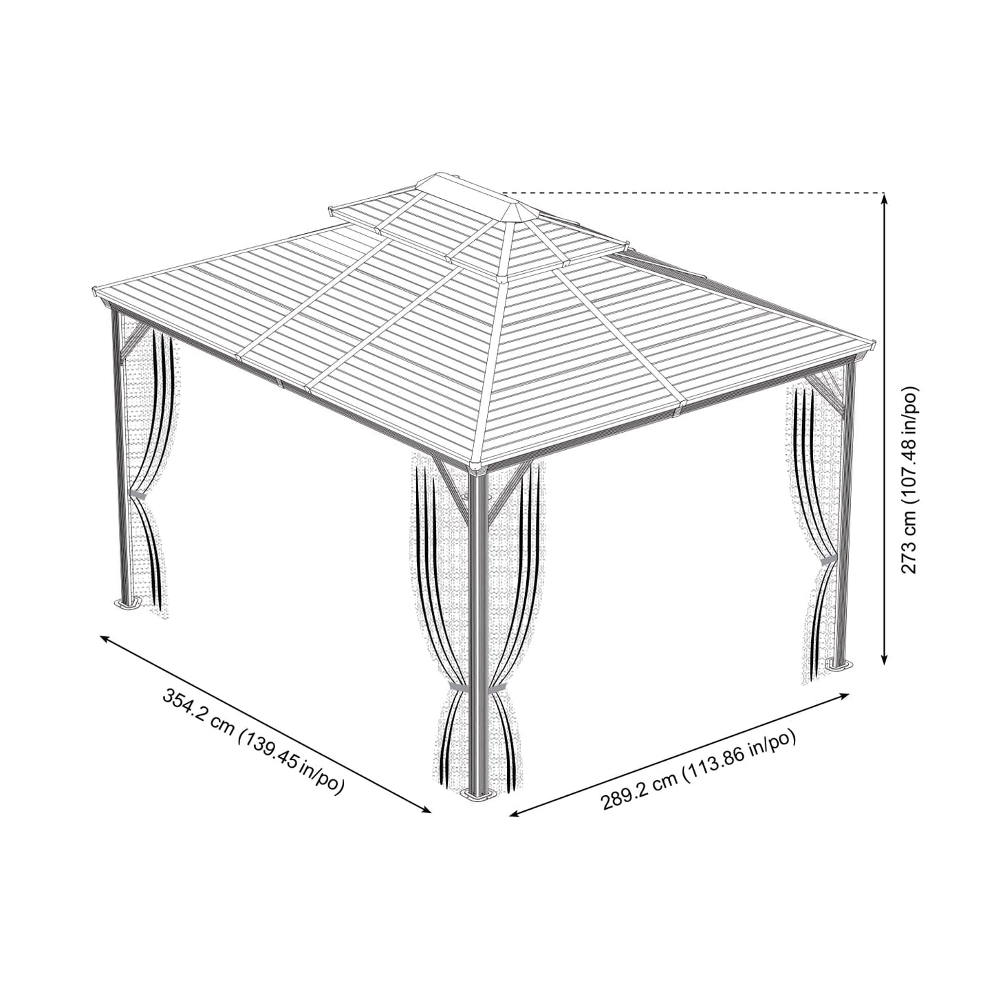 Sojag Gazebo Sojag | Ventura II 10 ft. x 12 ft. Gazebo 500-9165180