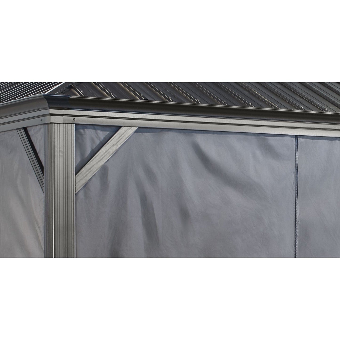 Sojag Gazebos Curtains Sojag | Curtains for Messina/Mykonos 10' x 10' Grey Spun - Gazebo Not Included 135-9163803