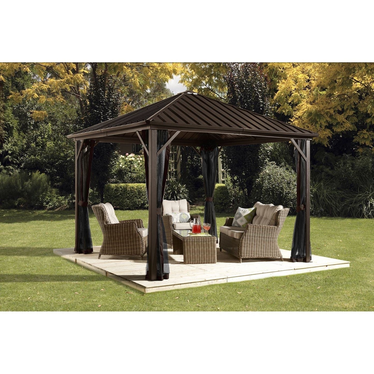 Sojag Dakota Hardtop Gazebo 10' x 12' - mygreenhousestore.com