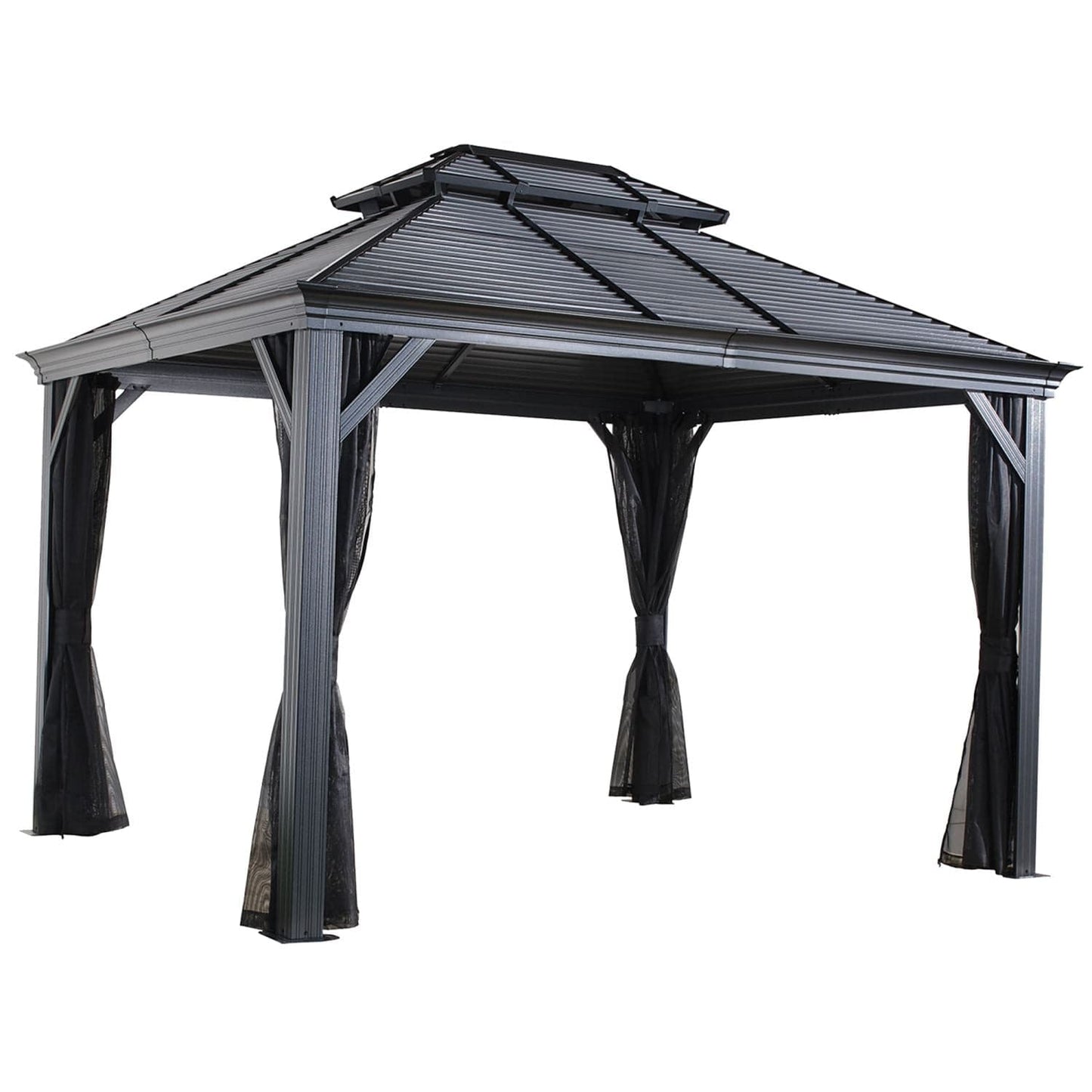 Sojag Mykonos II Double Roof Hardtop Gazebo 10' x 14' - mygreenhousestore.com