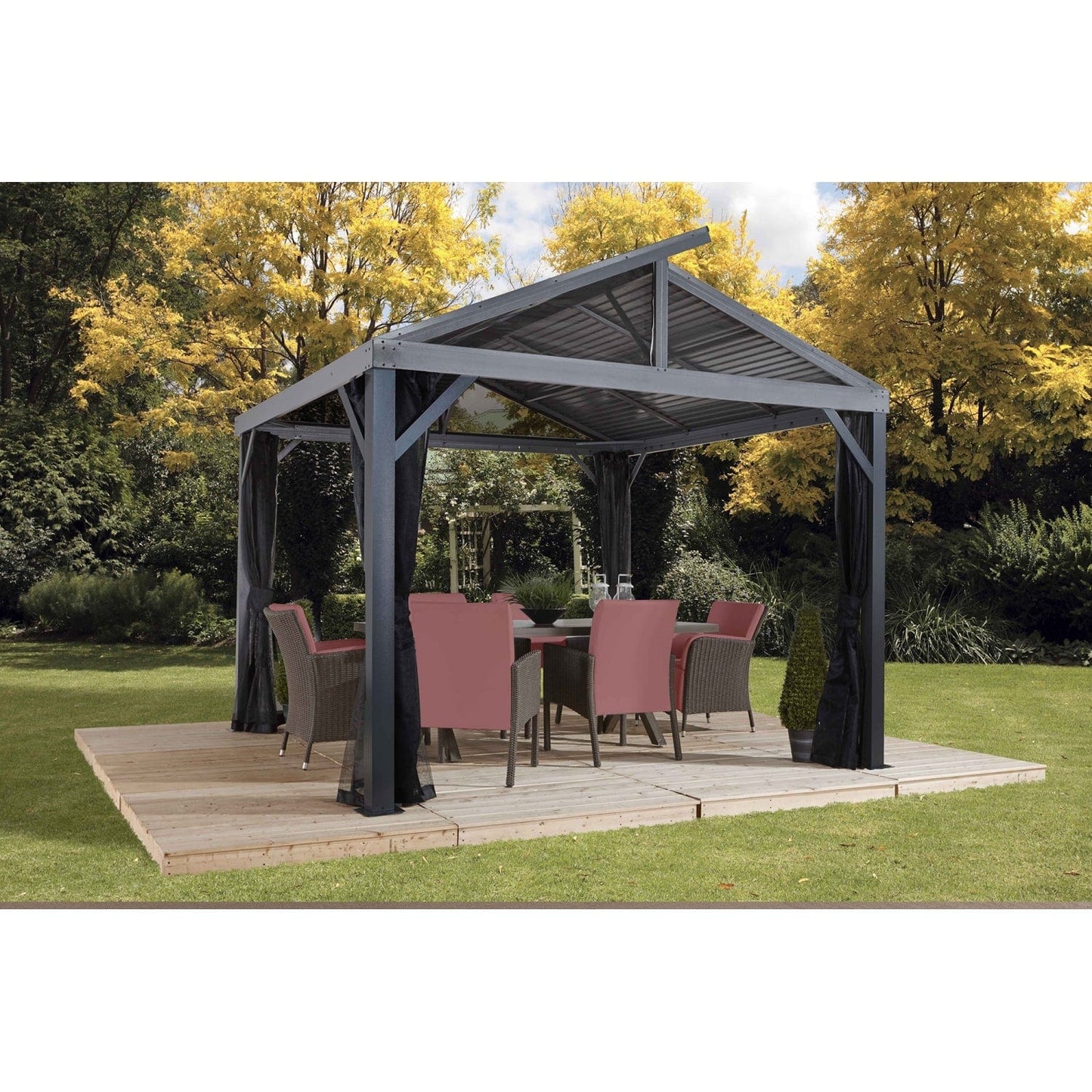 Sojag South Beach II Hardtop Gazebo 12' x 12' - mygreenhousestore.com