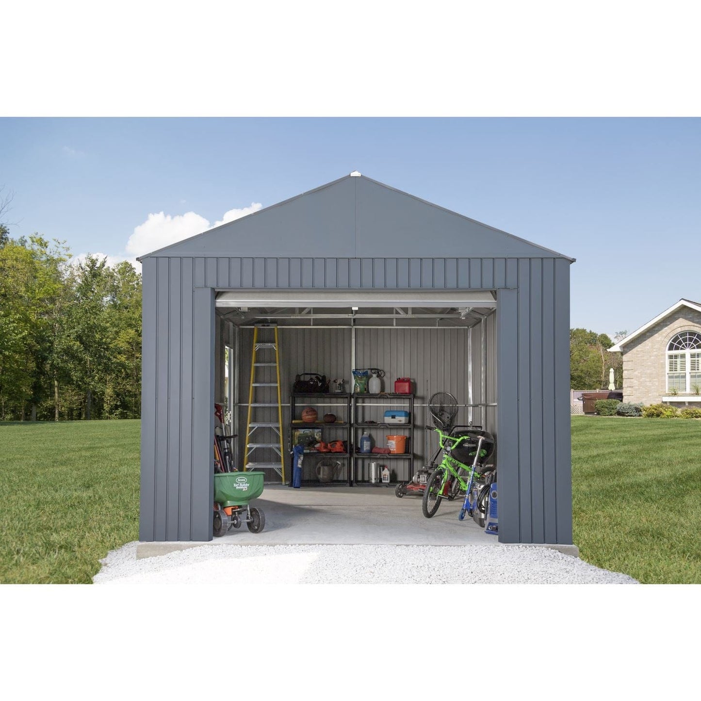 SOJAG METAL GARAGE KIT Sojag | Everest Garage 12 x 20 ft. in Charcoal GRC1220