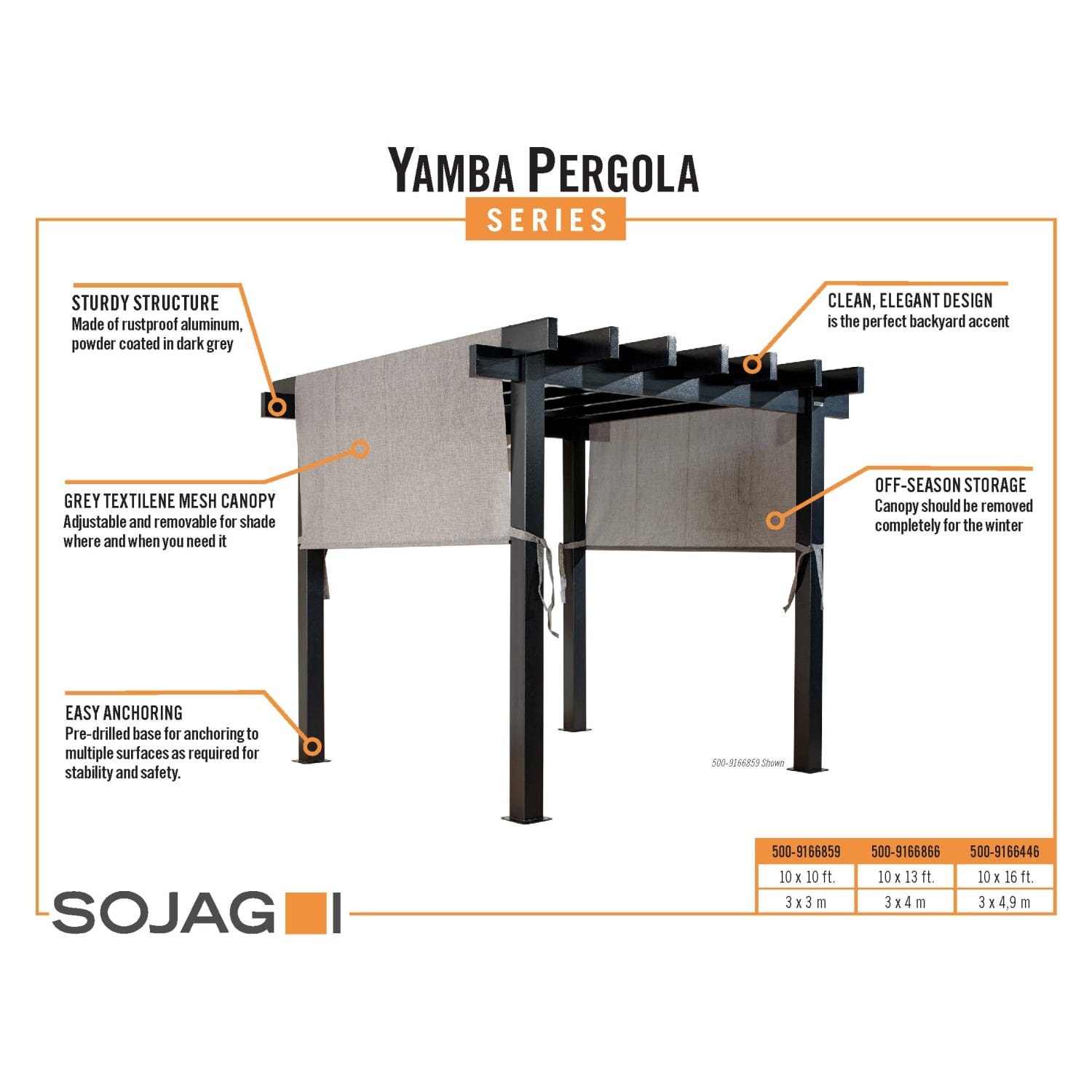 SOJAG Pergola Sojag | Yamba Pergola 10 ft. x 10 ft. 500-9166859