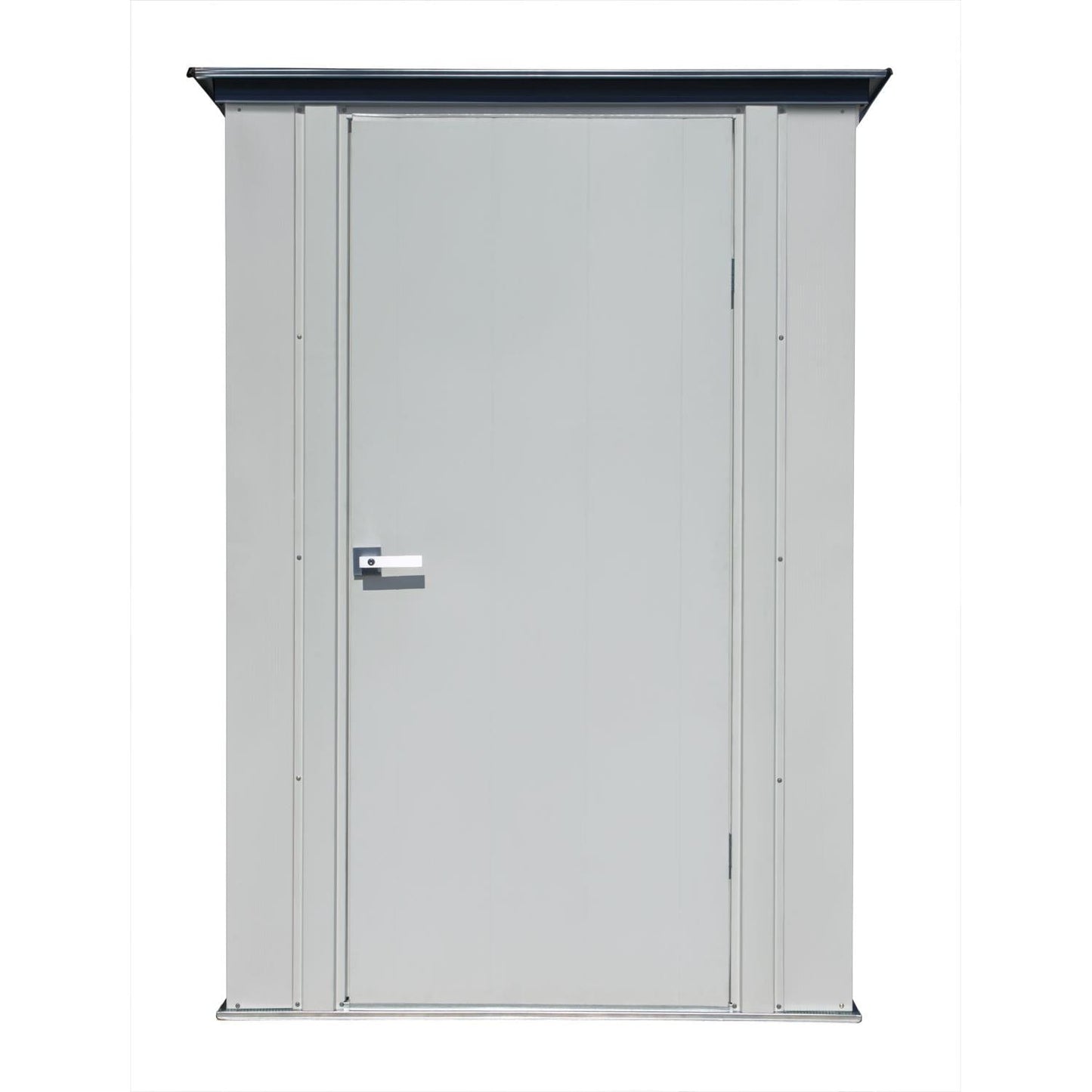 Spacemaker Metal Storage Shed Kit Spacemaker | Patio Shed, 4' x 3' x 6' - Flute Grey and Anthracite PS43