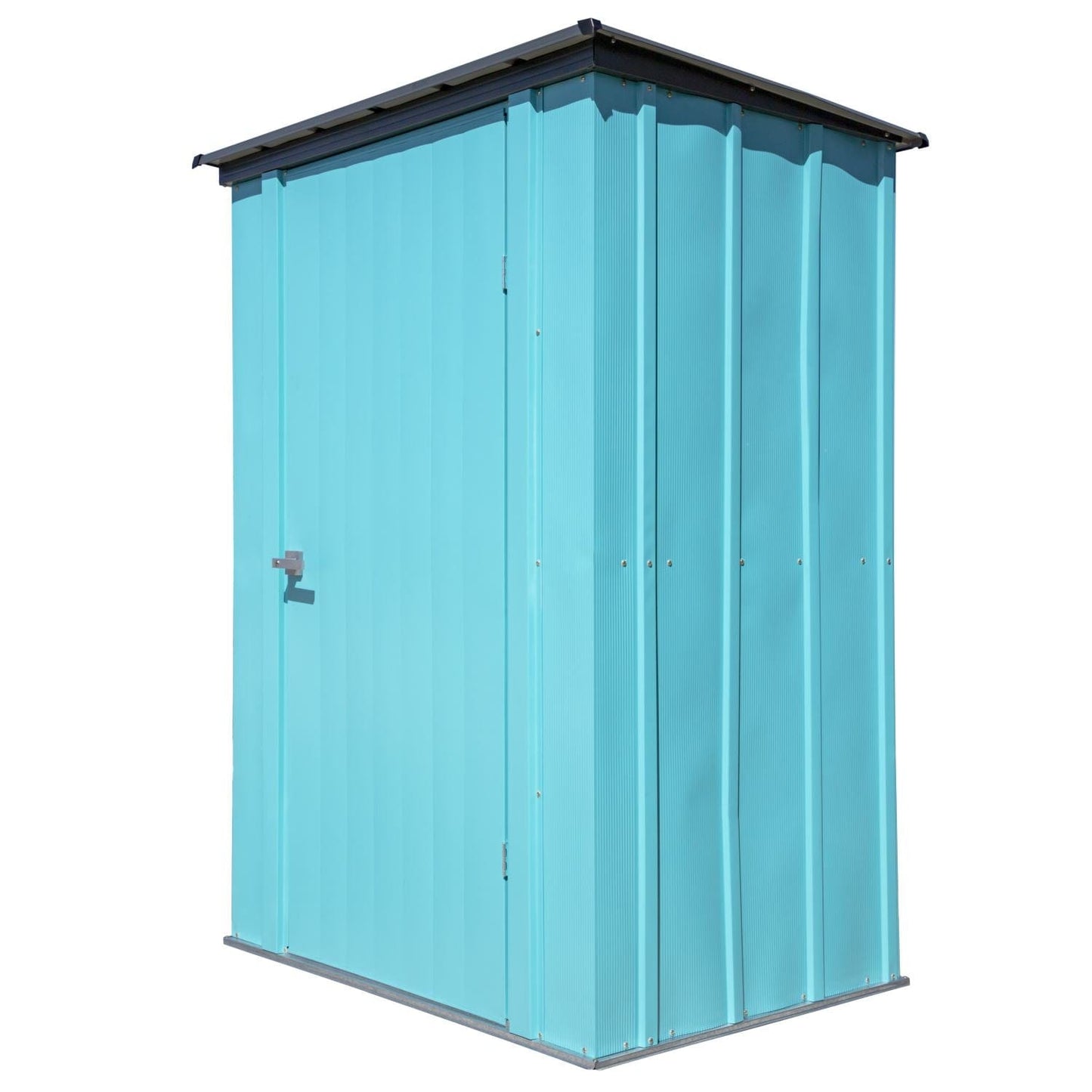 Spacemaker Metal Storage Shed Kit Spacemaker | Patio Shed, 4' x 3' x 6' - Teal and Anthracite CY43T21