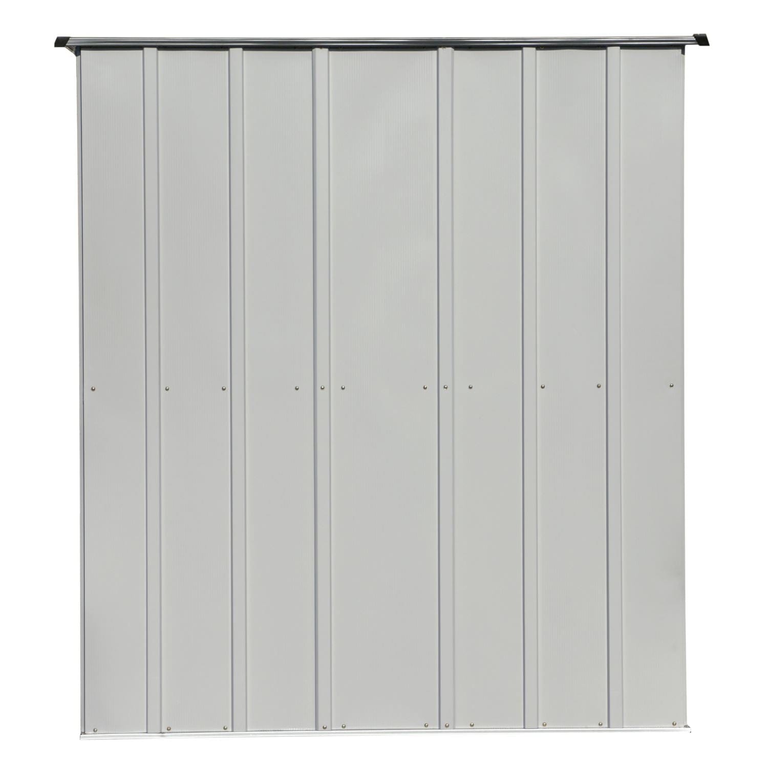 Spacemaker Metal Storage Shed Kit Spacemaker | Patio Shed 5' x 3' x 6' - Flute Grey and Anthracite PS53
