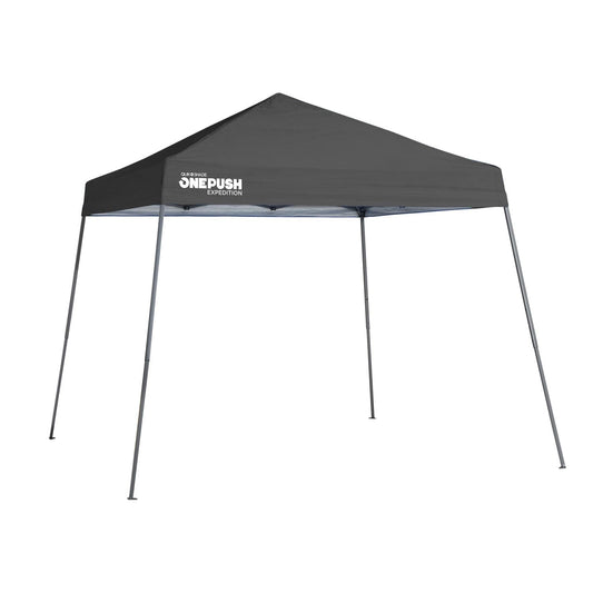 Quik Shade Expedition EX64 One Push 10' x 10' Slant Leg Canopy - Charcoal - mygreenhousestore.com