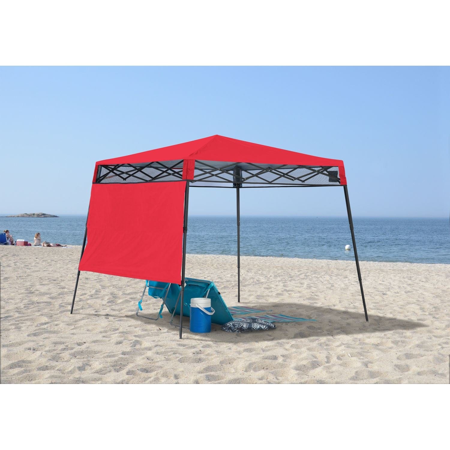 The Fulfiller Pop Up Canopies Quik Shade | Go Hybrid 6' x 6' Slant Leg Canopy - Red 167519DS