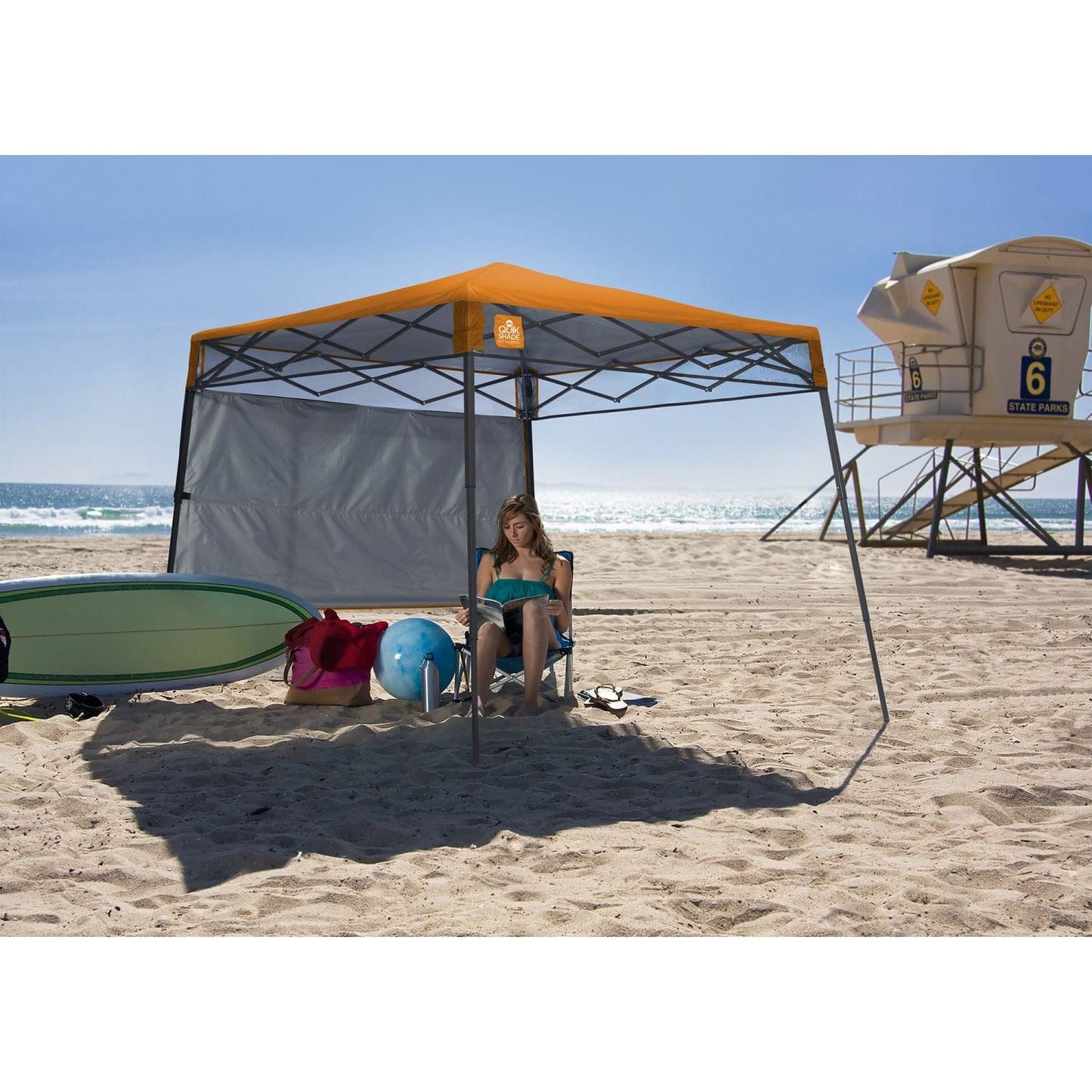 The Fulfiller Pop Up Canopies Quik Shade | Go Hybrid 6' x 6' Slant Leg Canopy - Russet Orange 167522DS