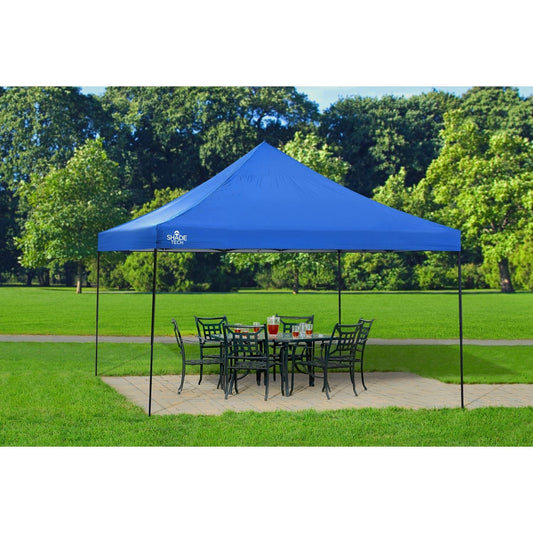 The Fulfiller Pop Up Canopies Quik Shade | Shade Tech ST144 12' x 12' Straight Leg Canopy - Blue 167504DS