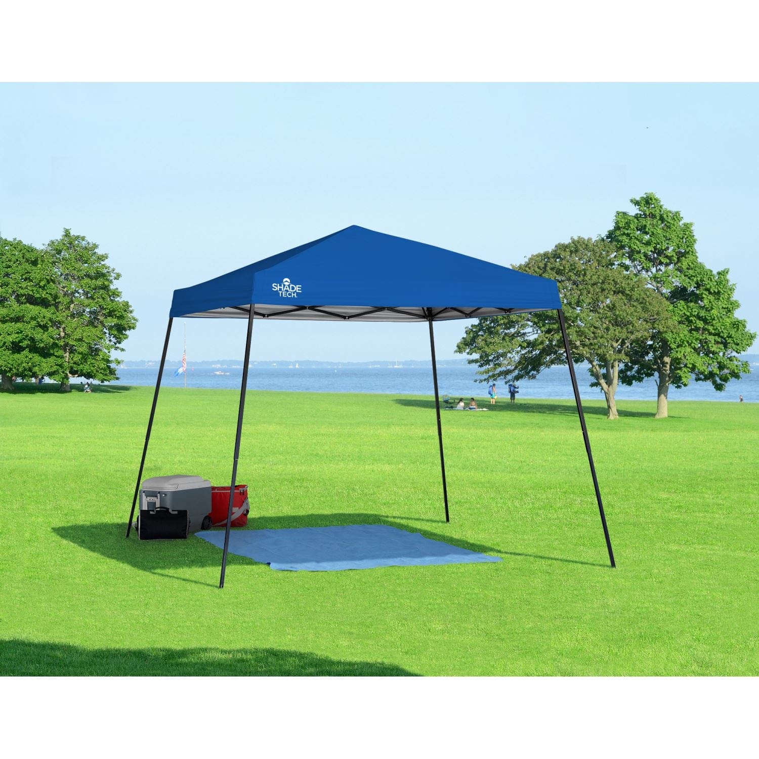 The Fulfiller Pop Up Canopies Quik Shade | Shade Tech ST56 10' X 10' Slant Leg Canopy - Blue 157392DS
