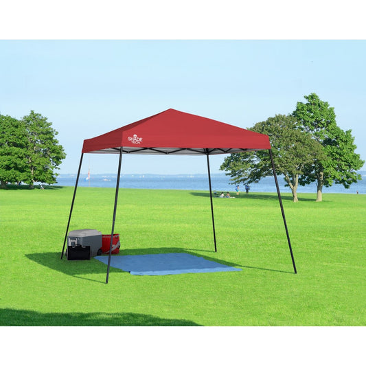 The Fulfiller Pop Up Canopies Quik Shade | Shade Tech ST56 10' X 10' Slant Leg Canopy - Red 157393DS