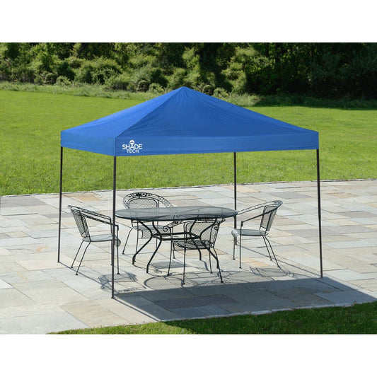 The Fulfiller Pop Up Canopies Quik Shade | Shade Tech ST80 8' X 10' Straight Leg Canopy - Blue 167502DS