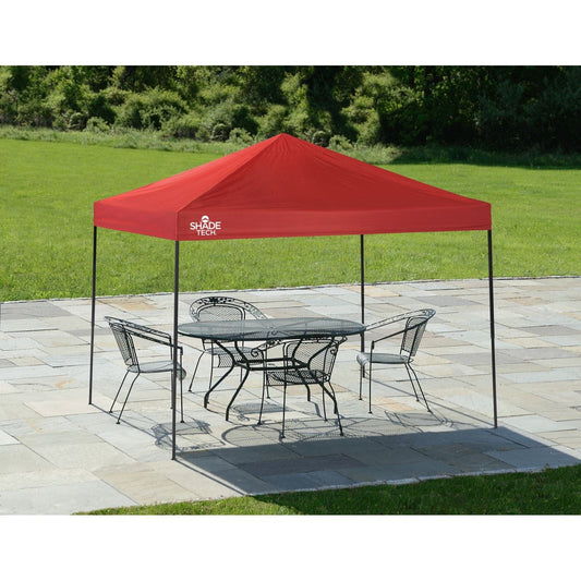 The Fulfiller Pop Up Canopies Quik Shade | Shade Tech ST80 8' X 10' Straight Leg Canopy - Red 157384DS