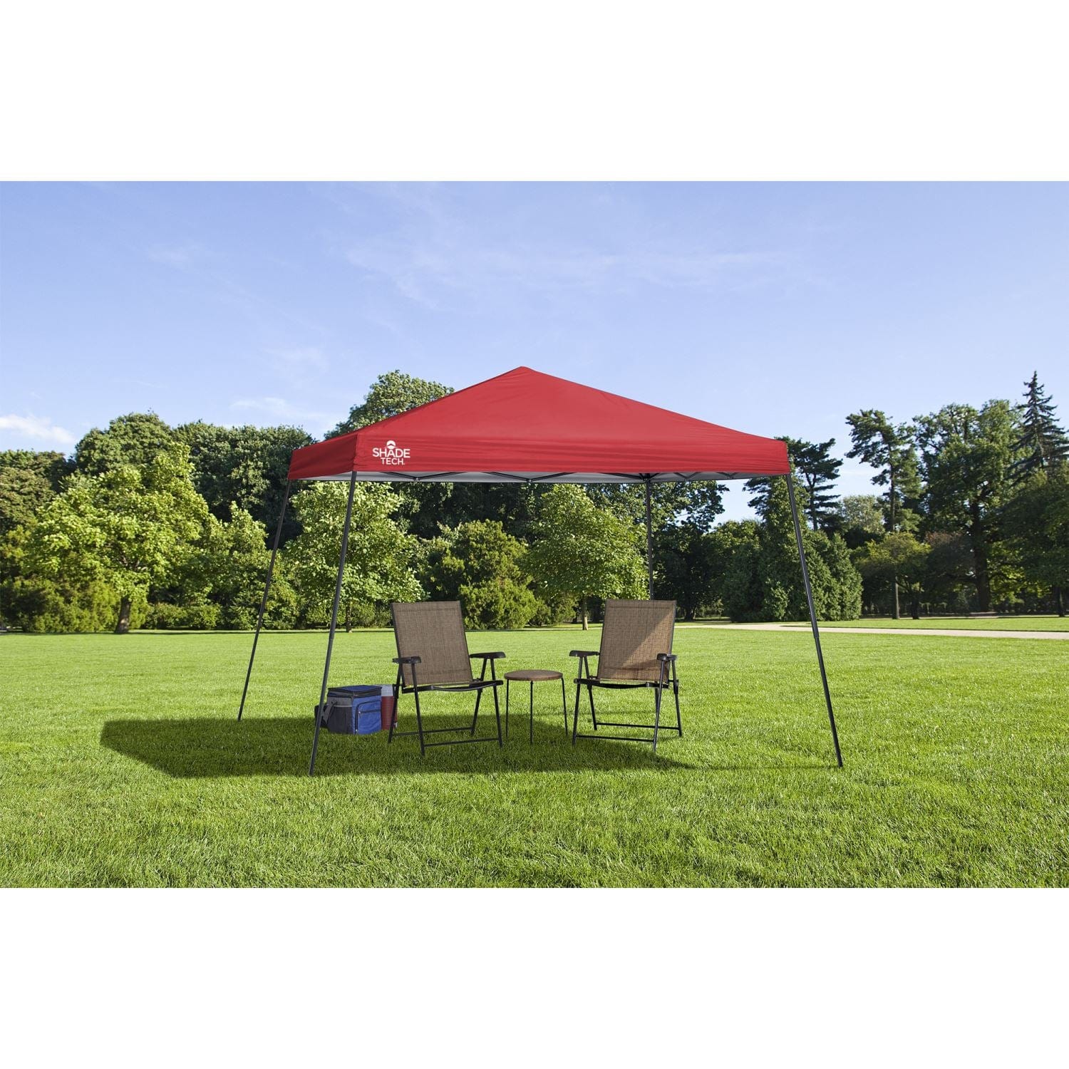 The Fulfiller Pop Up Canopies Quik Shade | Shade Tech ST81 12' X 12' Slant Leg Canopy - Red 167505DS