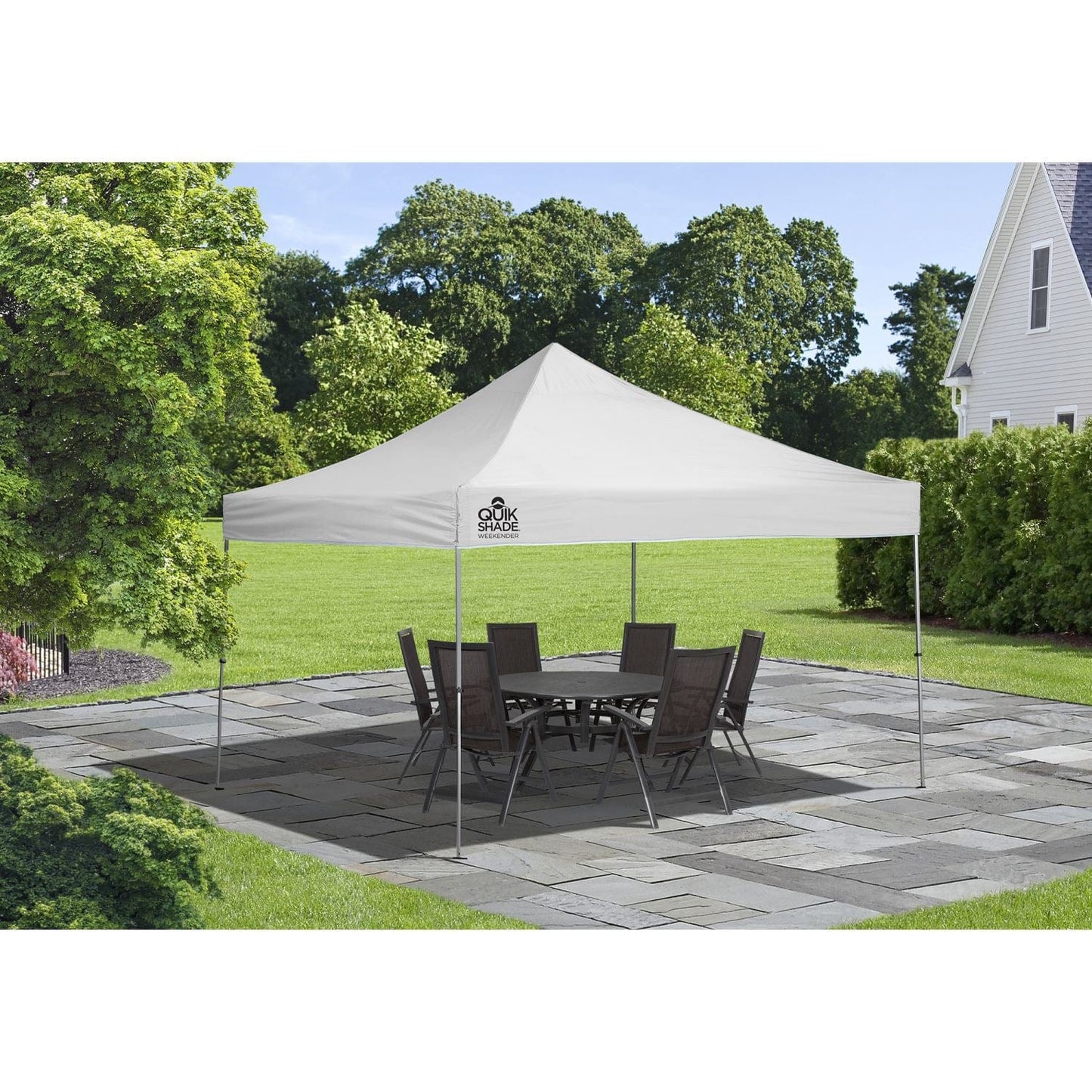 The Fulfiller Pop Up Canopies Quik Shade | Weekender Elite WE144 12' x 12' Straight Leg Canopy - White 167515DS