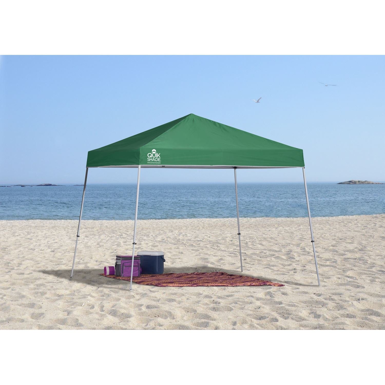 The Fulfiller Pop Up Canopies Quik Shade | Weekender Elite WE81 12' x 12' Slant Leg Canopy - Green 167516DS