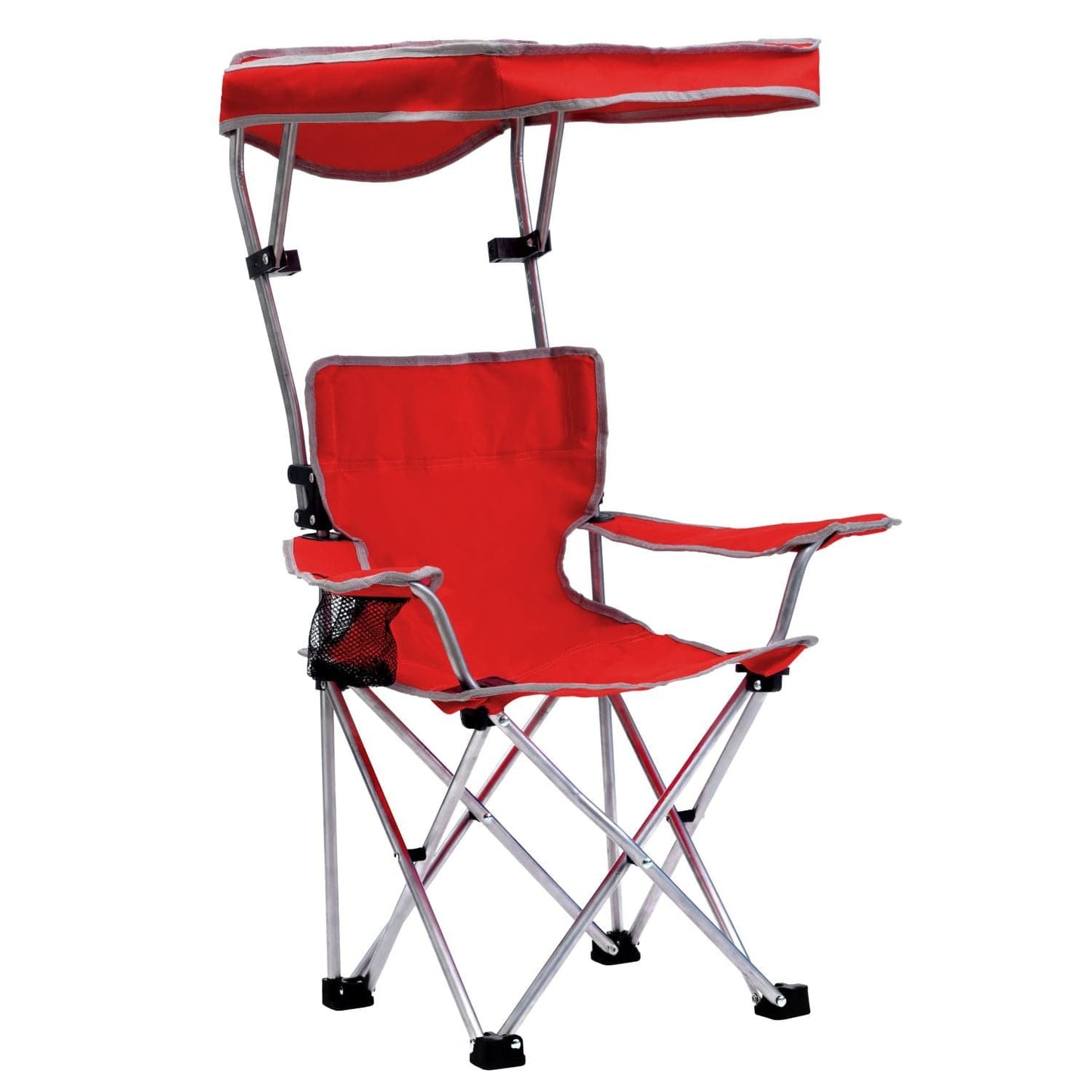 The Fulfiller Portable Chairs Quik Shade | Kids Shade Folding Chair - Red/Silver 167611DS